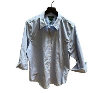 Ralph Lauren small checkered casual button upsize XL